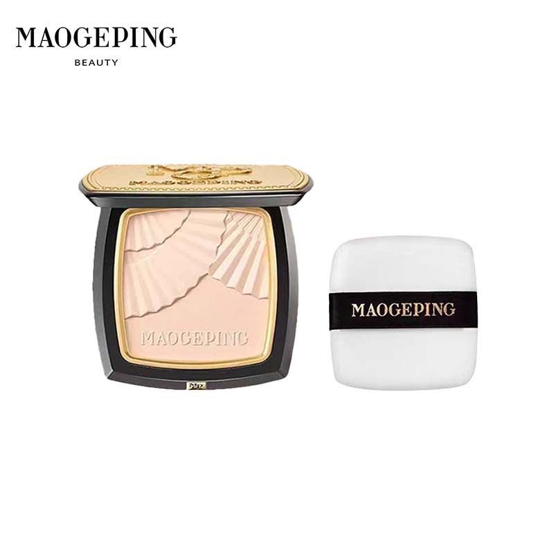 MAOGEPING/毛戈平光感柔纱凝颜粉饼小金扇散粉定妆控油不脱妆R