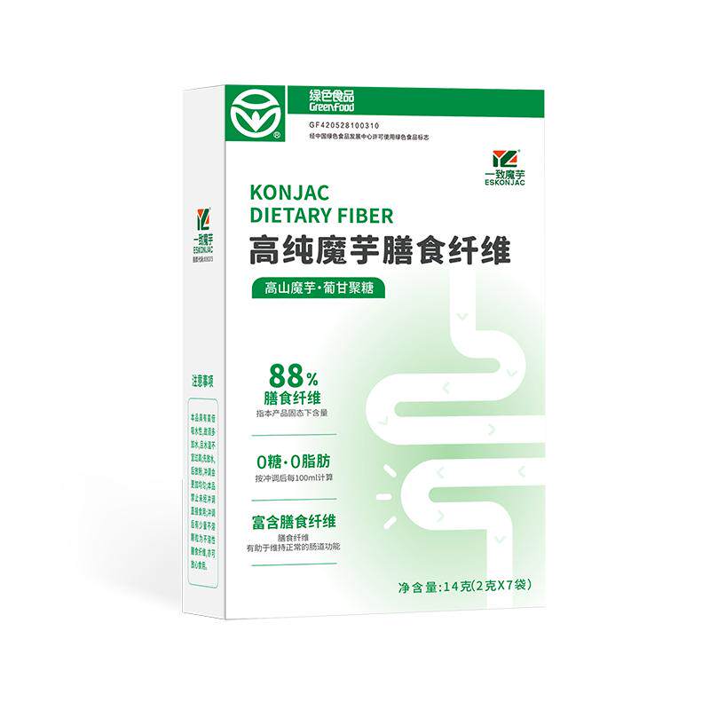 一致魔芋高纯膳食纤维粉冲饮代餐粉0脂0添糖魔芋葡甘聚糖速食早餐