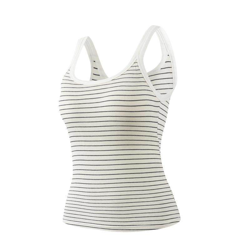 361度吊带背心带胸垫女士条纹打底上衣内搭外穿夏季运动无袖背心,女士内衣/男士内衣/家居服,吊带/背心/T恤/打底/肌底衣,淘宝优惠券,粉丝福利购,淘宝优惠卷