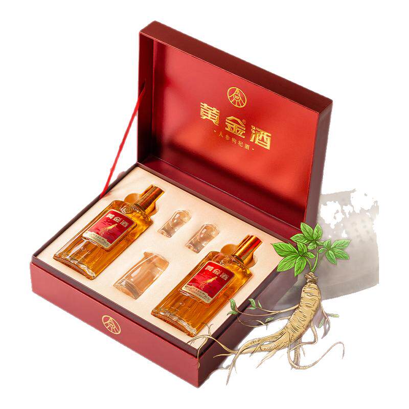 黄金酒人参酒礼盒装配手提袋