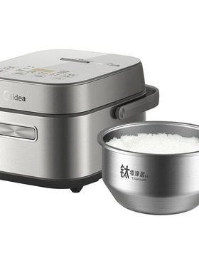 美的IH纯钛0涂层低糖电饭煲3L家用2-6人双热源加热多功能CFB3066T