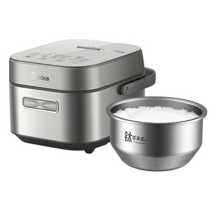 美 6人双热源加热多功能CFB3066T IH纯钛0涂层低糖电饭煲3L家用2