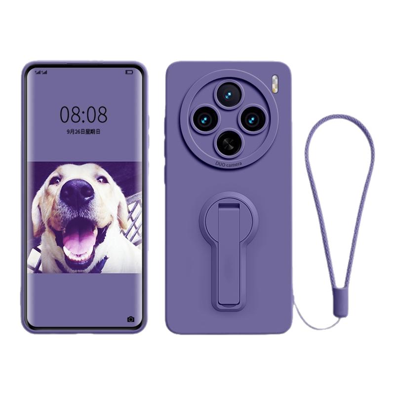 折叠支架适用VIVOX300pro手机壳新款x200ultra保护套高级感X100S液态硅胶X90pro+全包70防摔80带手绳男60女软