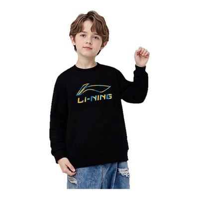 李宁儿童男大童加绒卫衣