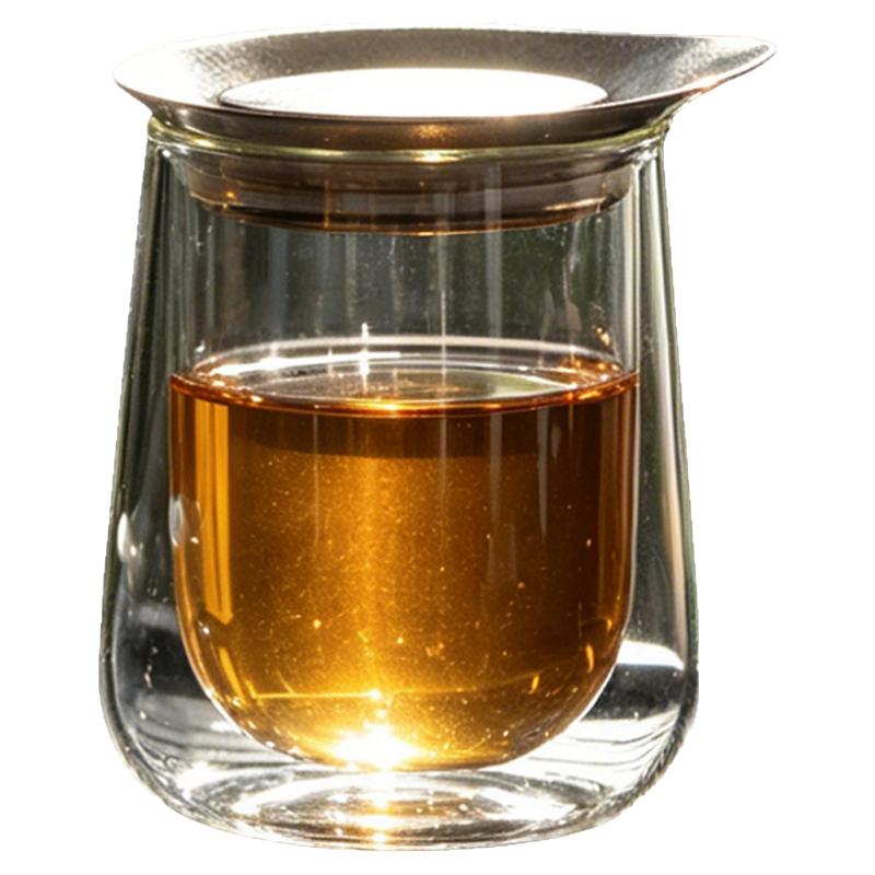 高硼硅玻璃耐热茶水分离飘逸杯图片