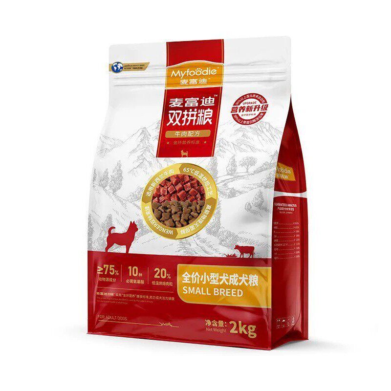 麦富迪狗粮小型犬成犬牛肉双拼粮10kg 泰迪贵宾等营养天然粮20斤