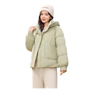 雪中飞2025秋季新款女士短款连帽羽绒服显瘦时尚韩版加厚保暖外套