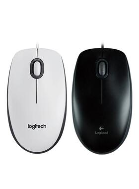 罗技M100R有线办公鼠标男女生家用左右手通用电脑笔记本滑鼠外设