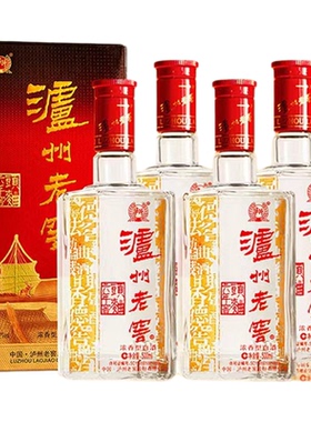 【旗舰店】泸州老窖 六年窖头曲52度500ml*4瓶浓香型白酒礼盒包装