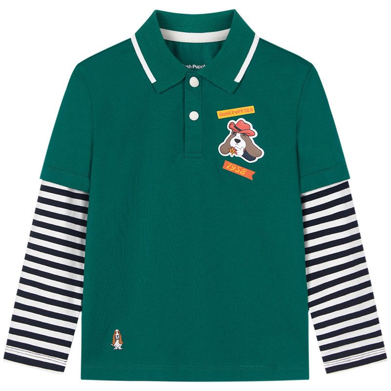 暇步士童装男童POLO衫秋季新款小童假两件长袖T恤儿童舒适翻领t恤,童装/婴儿装/亲子装,T恤,淘宝优惠券,粉丝福利购,淘宝优惠卷