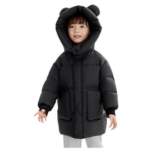 巴拉巴拉儿童羽绒服连帽中长款冬