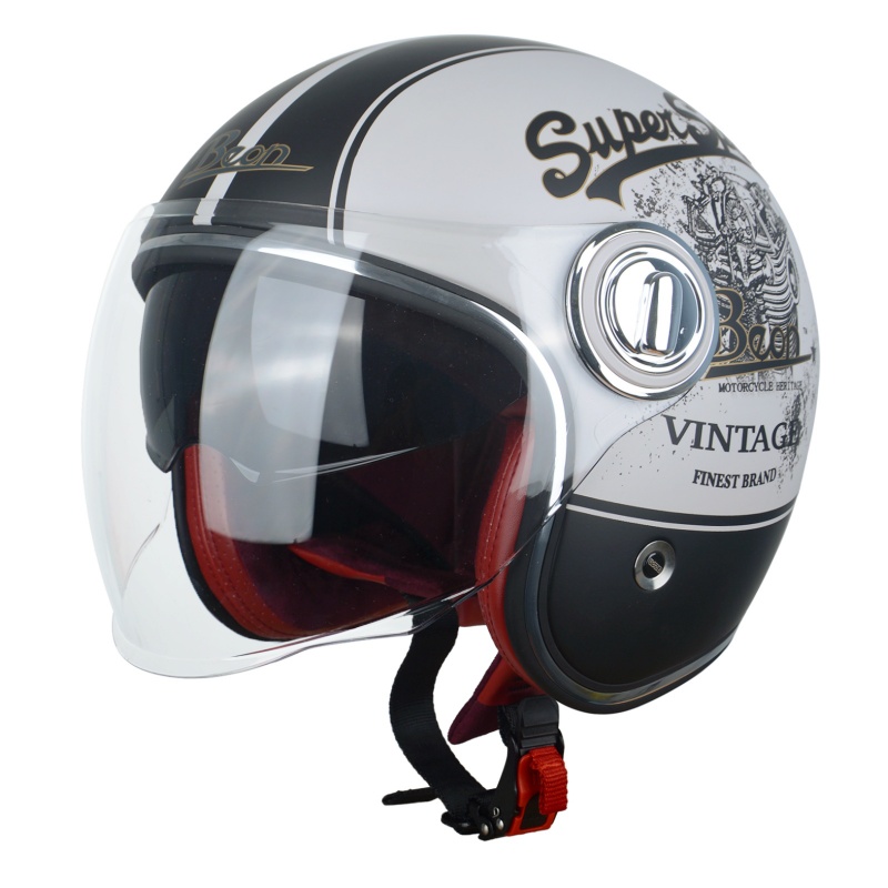 双镜片欧洲复古盔四分之三盔