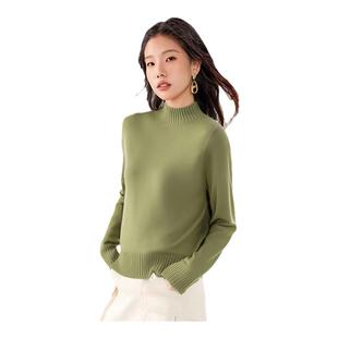 毛衣保暖毛衫 雪中飞2025秋新款 半高领长袖 羊毛衫 100%绵羊毛女式