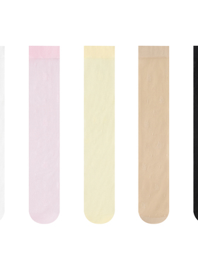 猫人女童长筒袜夏薄款儿童网眼透气过膝袜学生夏天冰丝白色小腿袜