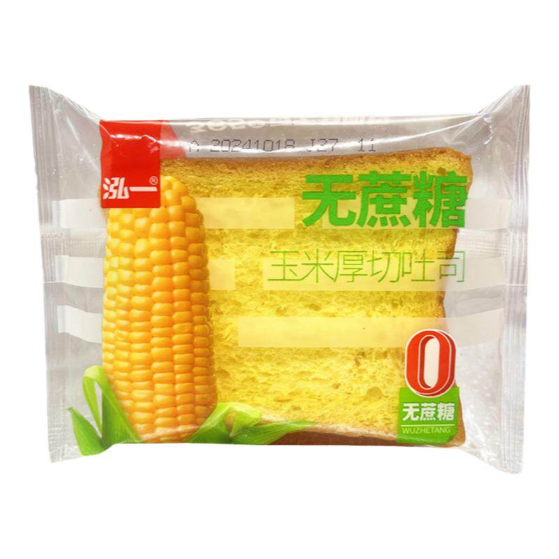 泓一无蔗糖玉米厚切吐司切片面包营养早餐小零食小吃休闲食品夜宵