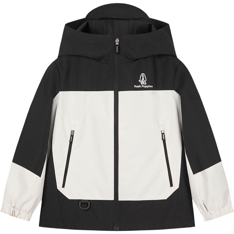 暇步士童装儿童三防风衣春秋新品男童轻户外风衣女童运动连帽外套