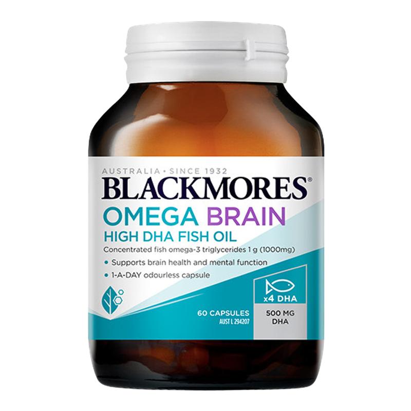 澳佳宝Blackmores深海鱼藻油胶囊4倍DHA青少年omega3学生官方正品图片