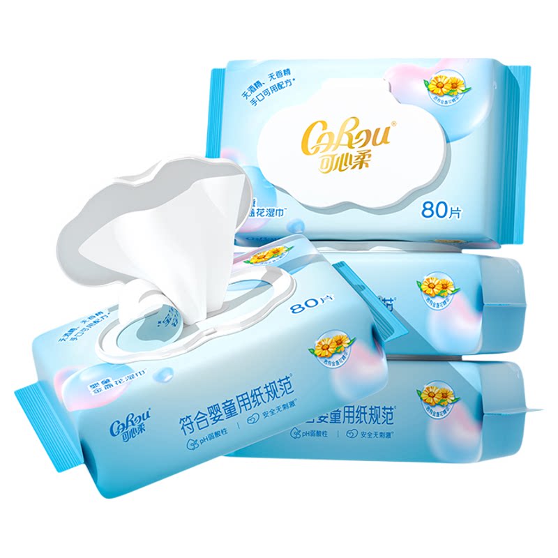 可心柔新生儿湿巾80抽手口专用图片