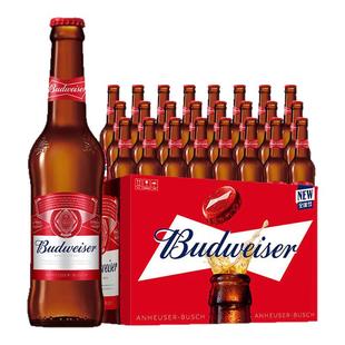 24瓶玻璃瓶醇正送货上门 拉格啤酒330ml Budweiser 百威美式