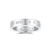 戒指女款 Monaco摩斯密码 APM 纯银小众男女情侣对戒 生日礼物