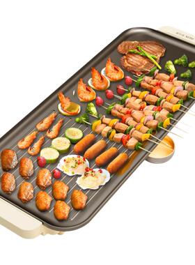 奥克斯电烤盘烤肉家用烤盘不粘烧烤盘烤肉锅烧烤炉室内无烟烤肉盘