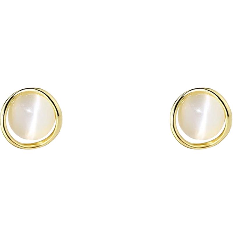 轻奢猫眼石蚊香盘耳夹