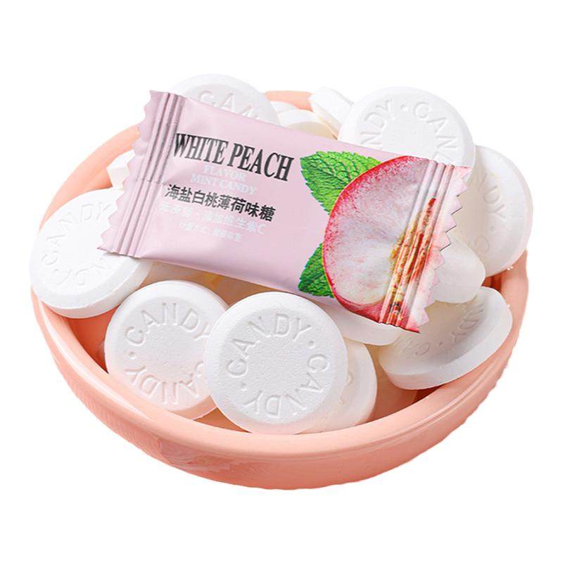 亲劲海盐无糖薄荷糖清凉含片水果味清新口气糖果硬糖商用散装批发