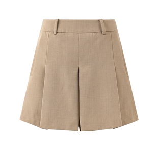 裙裤 今年流行好看卡其西装 女2025秋冬新款 秋水伊人宽松休闲短裤