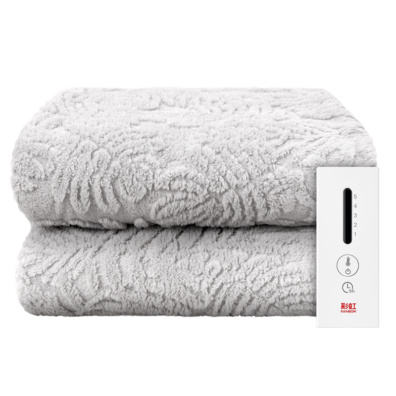 彩虹暖身毯上盖双面提花可铺可盖