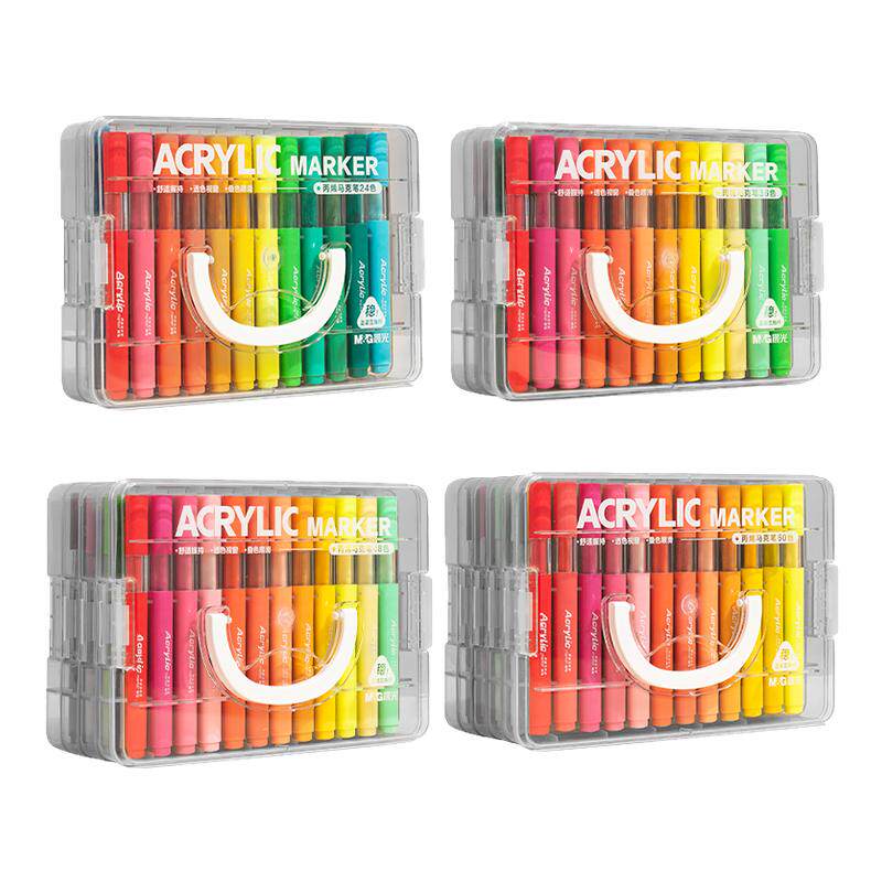 晨光直液式丙烯马克笔24/36色叠盒装天猫券后29.77元