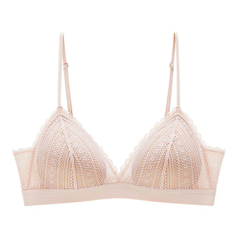 幸棉内衣女聚拢小胸深V吊带美背法式蕾丝性感无钢圈固定无痕文胸