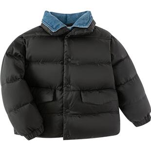 巴拉巴拉男童羽绒服宝宝假两件短款韩版外套冬装新款童装儿童加厚