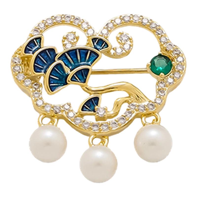 新中式祥云胸针女高级感