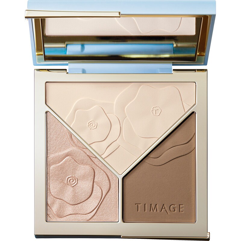彩棠TIMAGE高光修容盘三色一体阴影哑光珠光面部提亮立体修饰轮廓