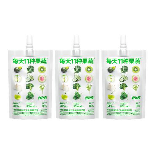 【百补】ffit8液体沙拉果蔬汁果汁蔬菜汁高膳食纤维莓果味代餐