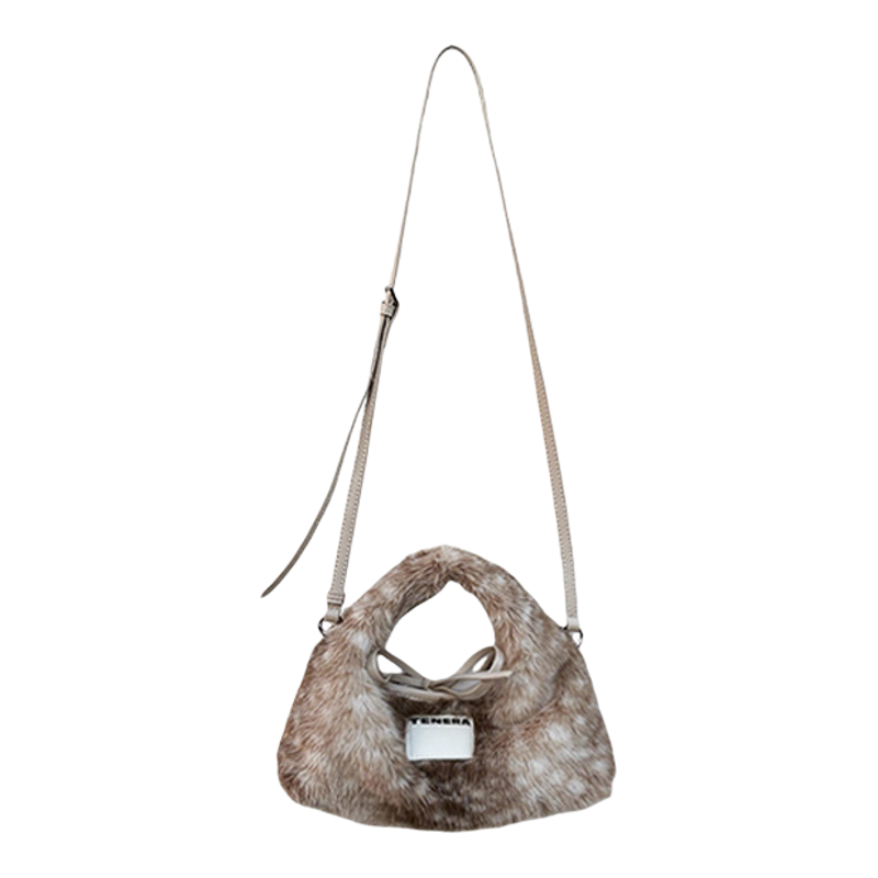 TENERA毛绒系列迷你hobo斜挎包单肩包包女式