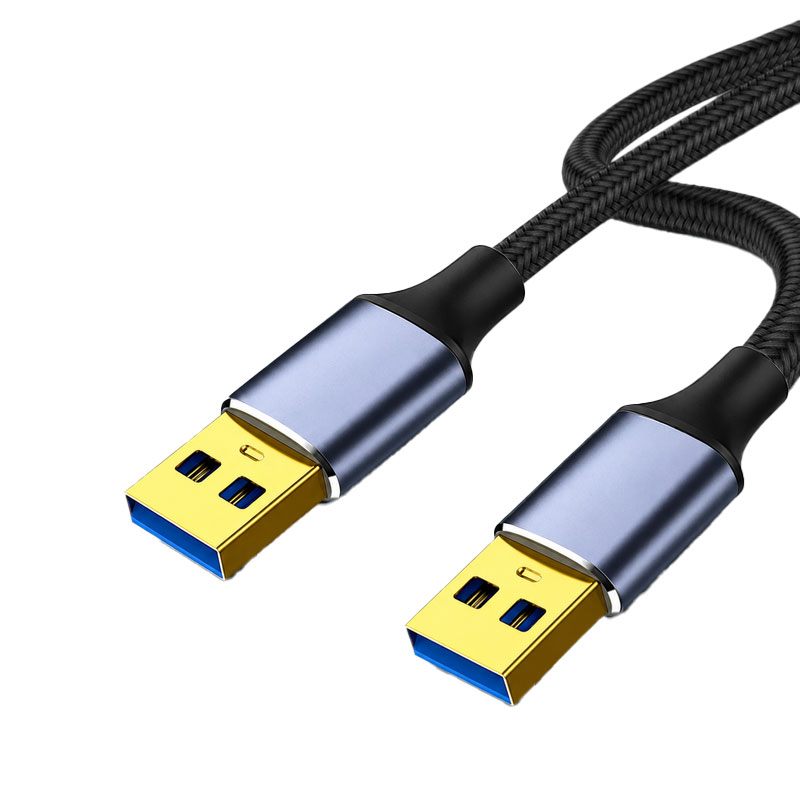 双头USB3.0公头数据线充电线电源线公对公延长线笔记本散热器USB转USB2.0移动硬盘盒机顶盒供电线