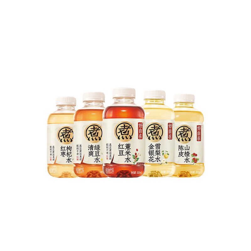 好自在红豆薏米水500mL*15瓶组合山楂金银花陈皮雪梨绿豆水红枣