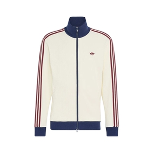 KY5769 adidas阿迪达斯三叶草华夫格漏斗领夹克2026春男针织外套