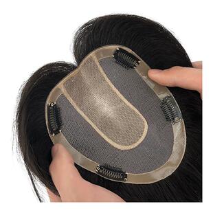 美禾 U型双递针假发片女头顶增发量真发发片 蓬松高颅顶透气假发