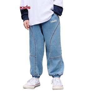 新款 子宽松2025春季 中大童长裤 休闲裤 李维斯儿童装 春装 男童牛仔裤