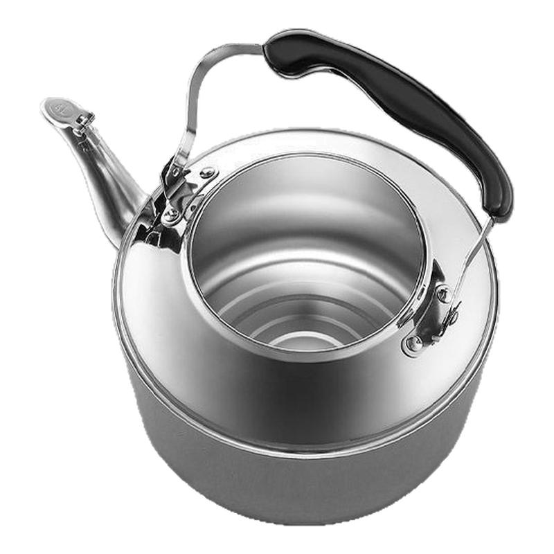 316不锈钢特厚烧水壶家用耐用电磁炉煤气炉商用大容量鸣笛烧水壶