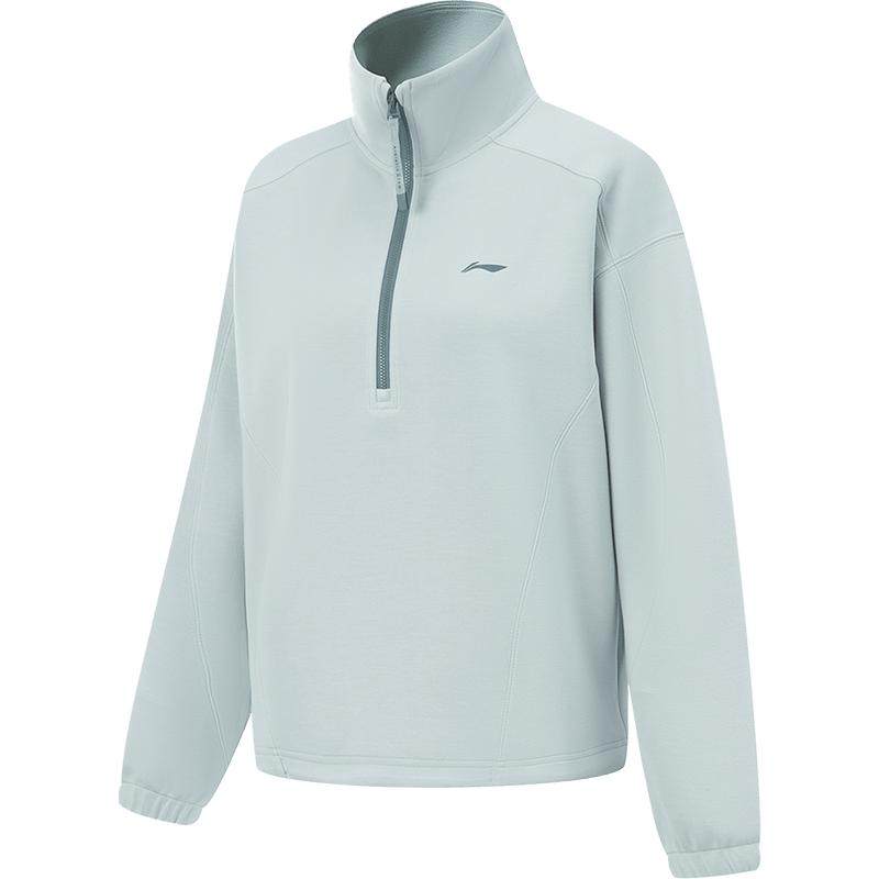 李宁半拉链卫衣女款官方冬季新款健身瑜伽套头衫长袖立领运动服女