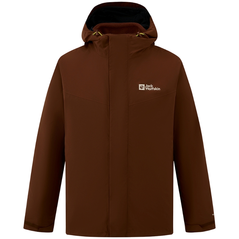 JackWolfskin狼爪冲锋衣男秋冬户外防泼水抓绒三合一外套A62276