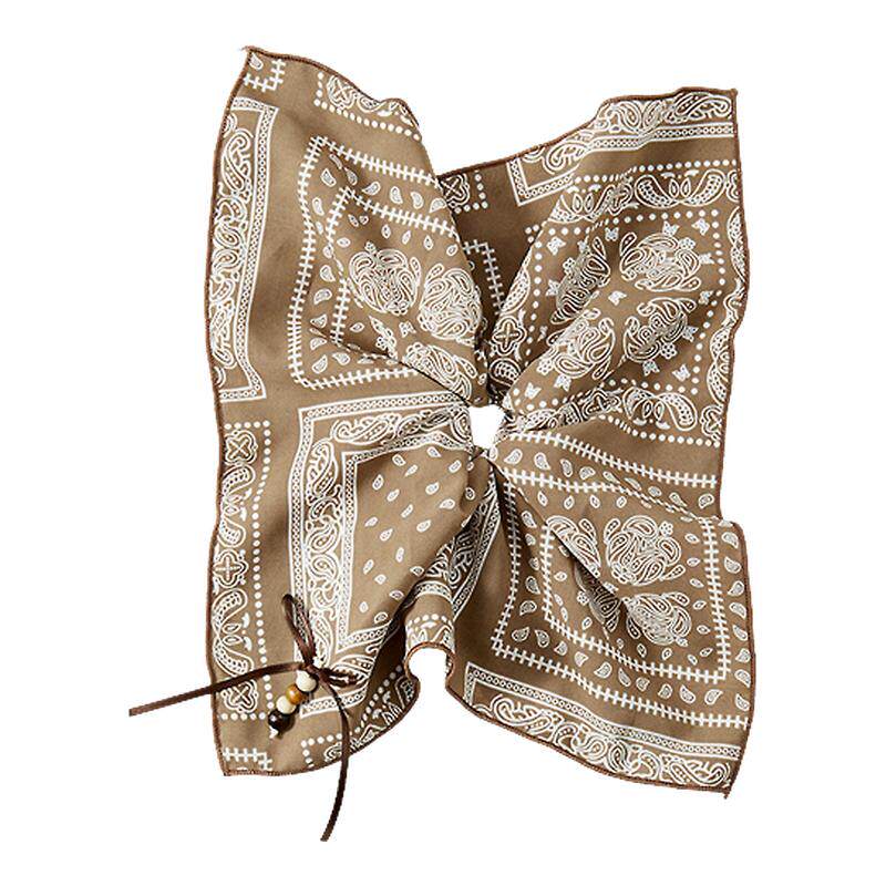 三福牧歌方巾圈发束单个 休闲文艺时尚发饰头饰配饰发圈853687