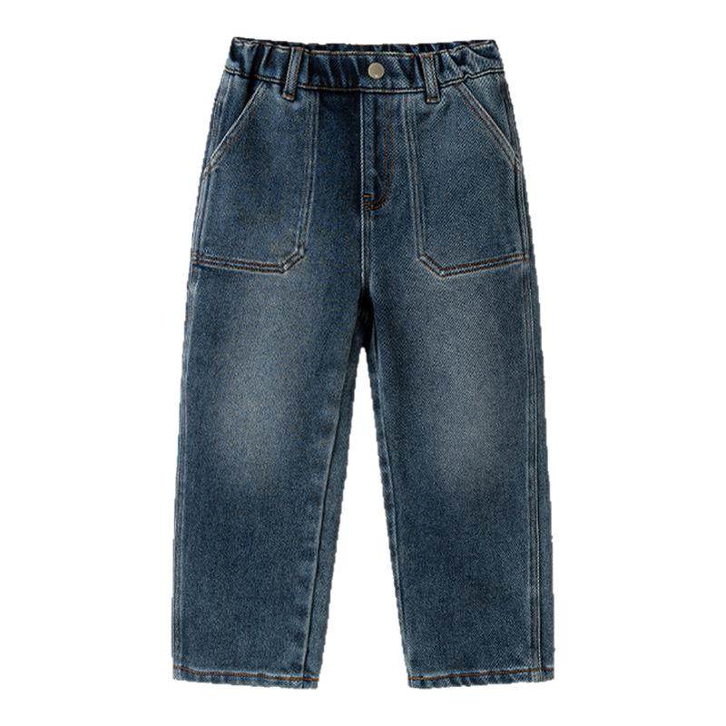 商场同款巴拉巴拉男童牛仔裤儿童加绒长裤直筒裤2025冬季新款童装,童装/婴儿装/亲子装,裤子,淘宝优惠券,粉丝福利购,淘宝优惠卷