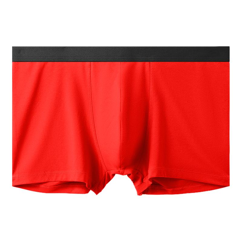 奥康10A裆本命年红平角裤男纯棉