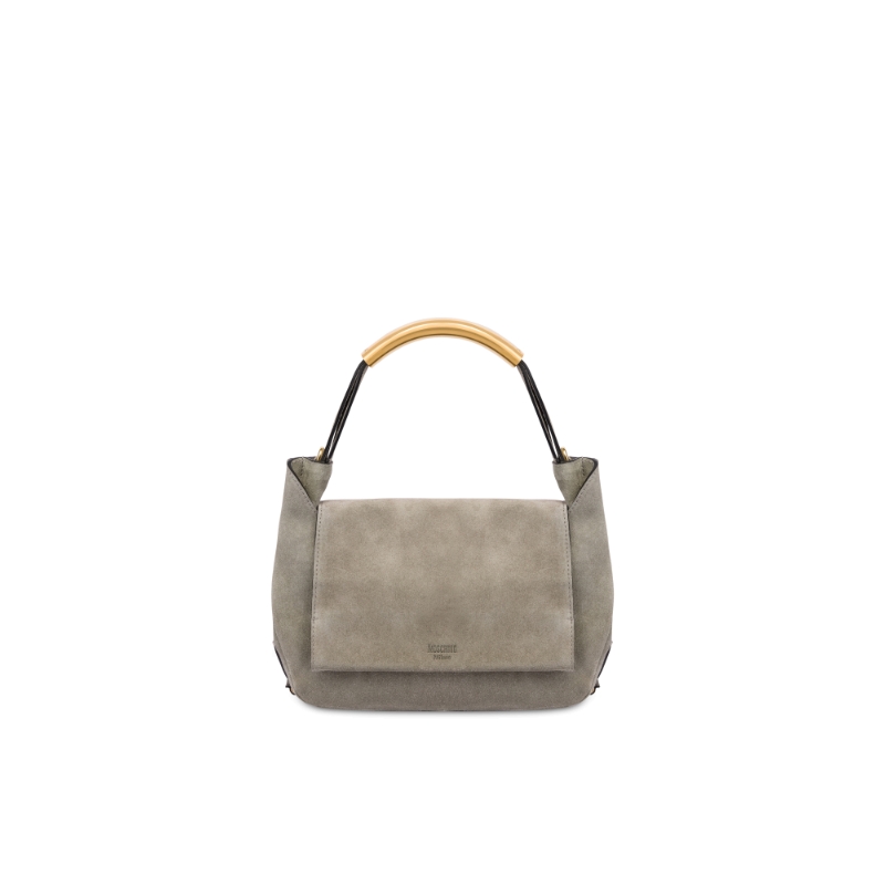 【首降7折起】Moschino/莫斯奇诺 25早秋女士Handle Me绒面手提包