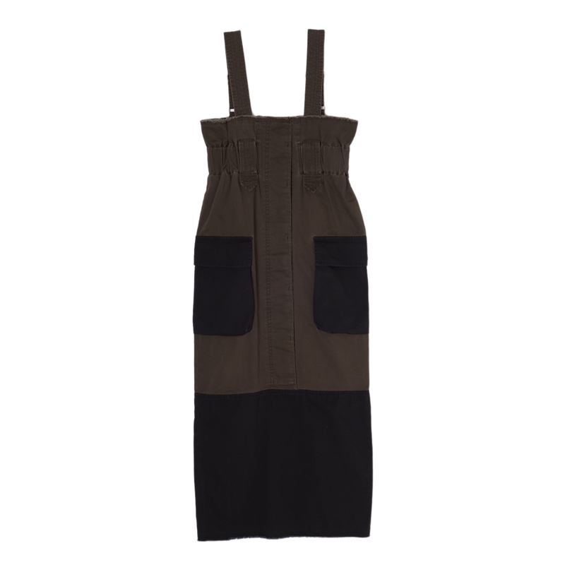 MOUSSY 工装感废土风磨损边设计感大口袋吊带连衣裙010GAS30-5890