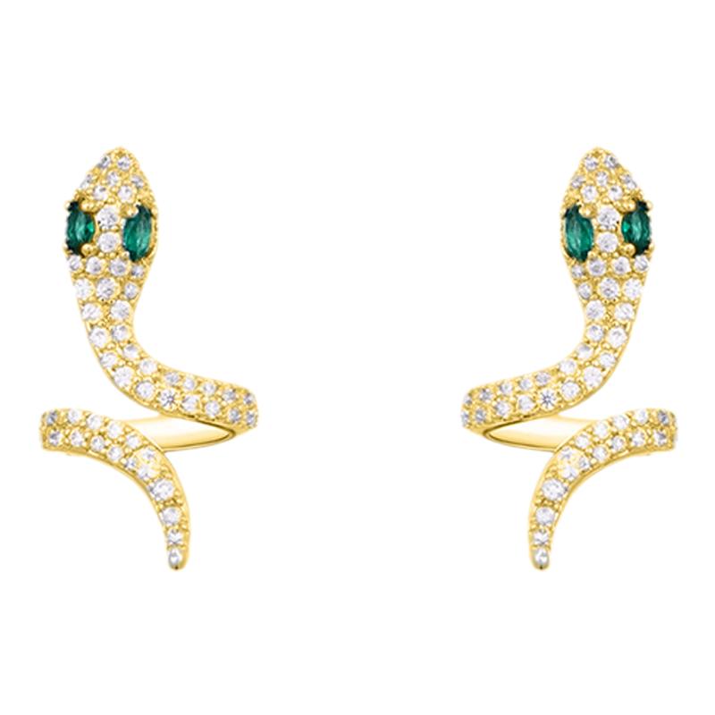 气质独特个性冷淡风蛇形耳环